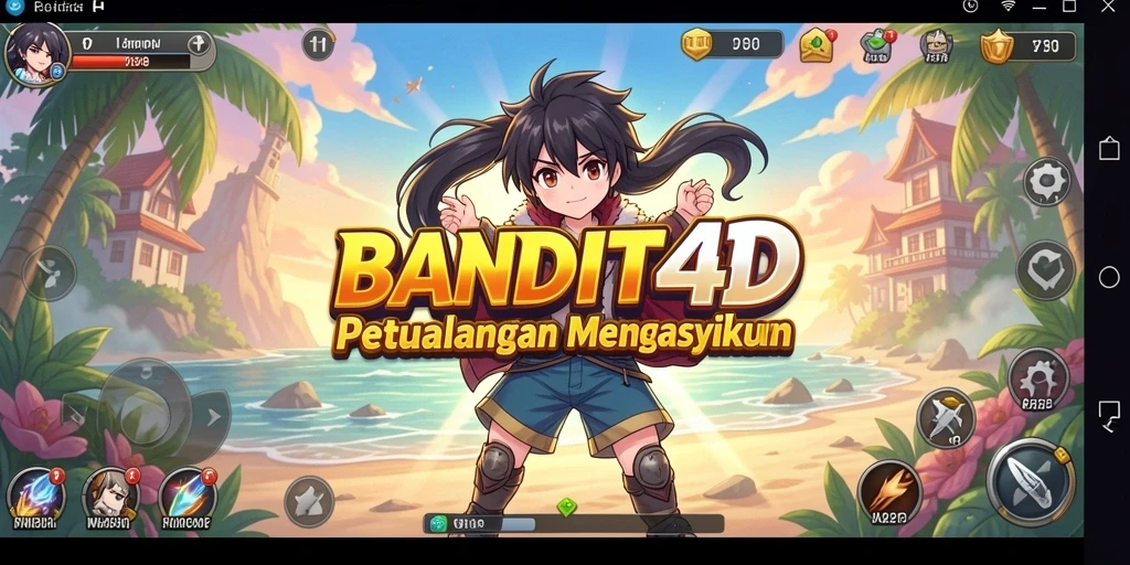 Tampilan gameplay BANDIT4D dengan karakter anime yang menawan.