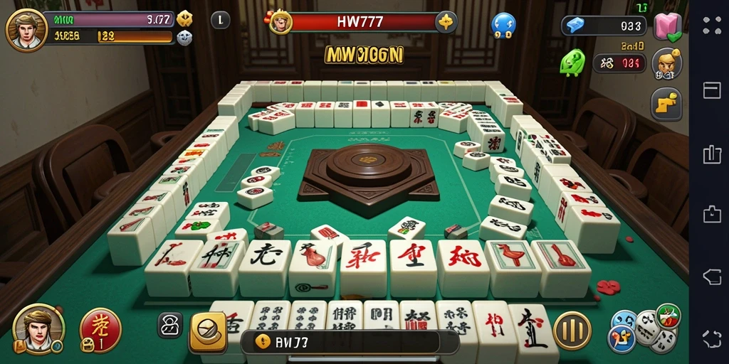 Gambaran gameplay menarik dalam permainan Mahjong HW777.