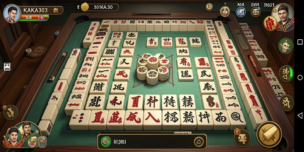 Screenshot KAKA303 menampilkan gameplay seru dari Mahjong yang menantang.