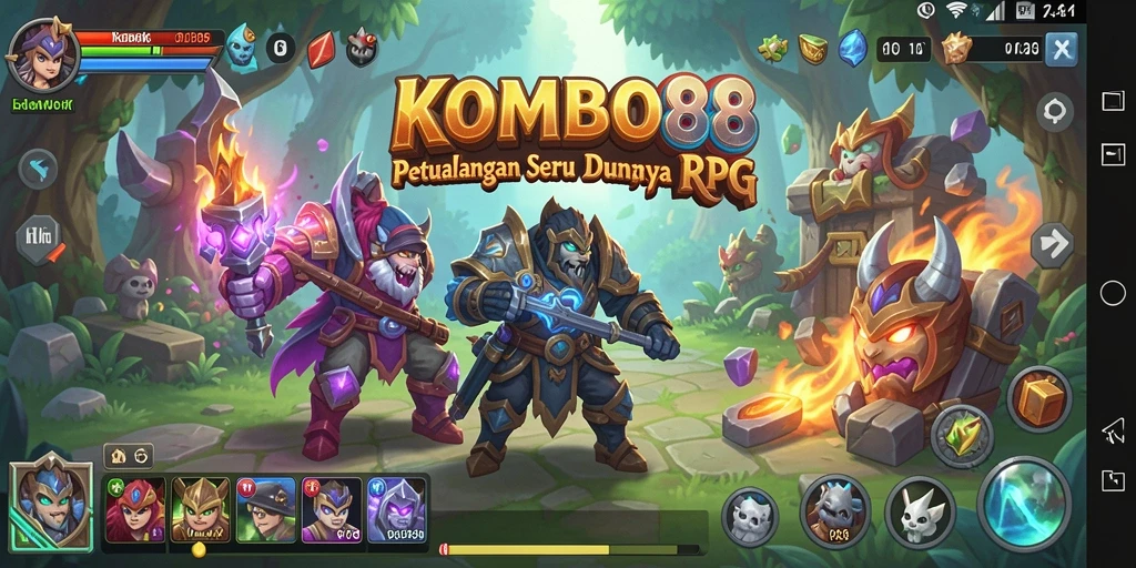 Tampilan gameplay seru di dunia RPG KOMBO88.