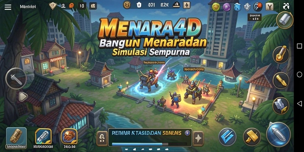 Gameplay MENARA4D yang mendebarkan dan interaktif.