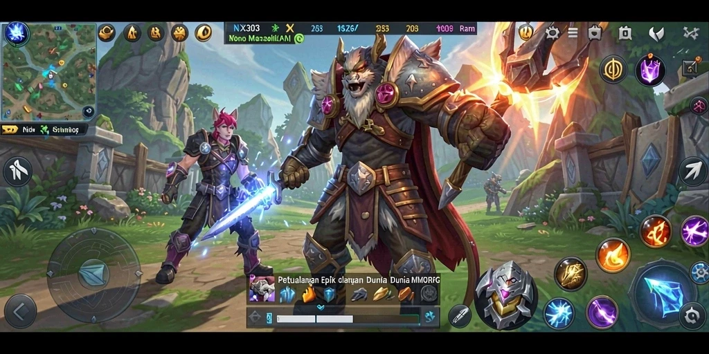 Gameplay epik di NX303 menampilkan pertempuran seru antar pemain.