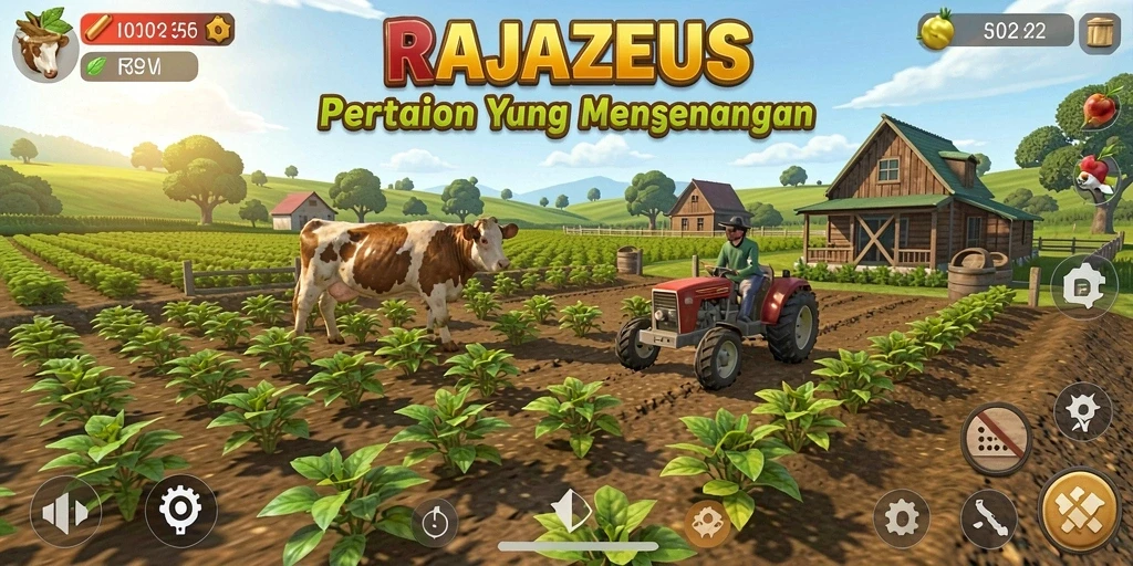 Tampilan gameplay menarik dari pertanian yang menyenangkan.