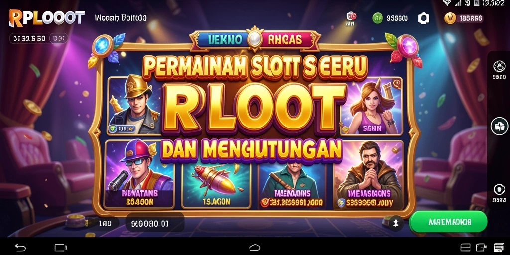 Tampilan gameplay RPLOOT yang mendebarkan dan penuh warna.