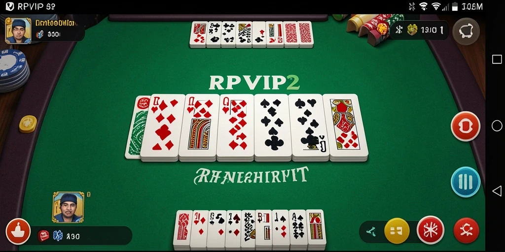 Screenshot gameplay RPVIP2 yang menampilkan aksi seru di permainan Domino.